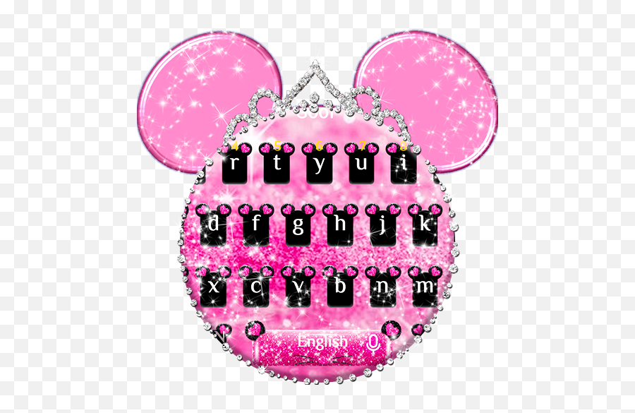 Download Pink Cute Minny Bowknot Keyboard Theme - Icon Emoji,Pink Emoji Keyboard