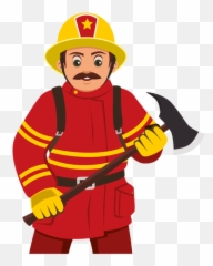 Firefighter Clipart Transparent Background - Fireman Png Clipart Emoji,Firefighter Emoji