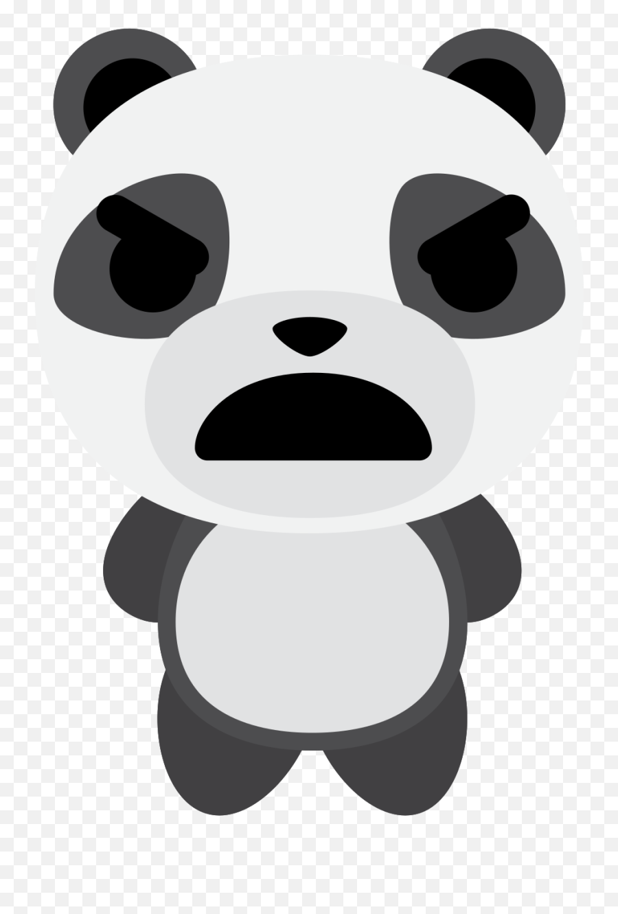 Free Emoji Panda Angry Png With - Panda Com Raiva,Angry Laughing Crying Emoji
