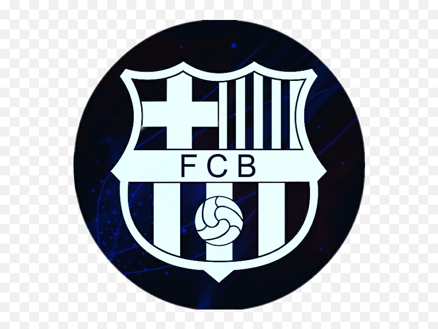 Fc Barcelona Logo Sticker - Barcelona Logo Png Black And White Emoji,Barcelona Emoji