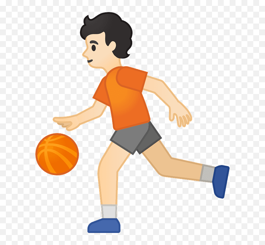 Person Bouncing Ball Emoji Clipart - Bouncing The Ball Clipart,Basketball 2 3 Emoji