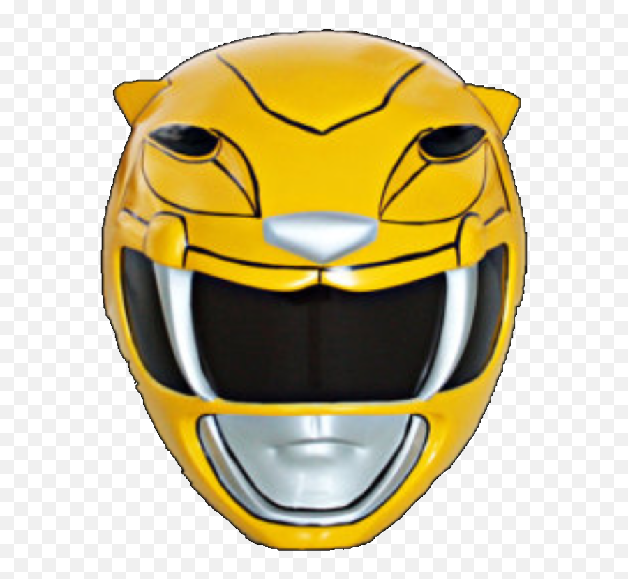 Mighty Morphin Yellow Ranger Helmet Png - Yellow Power Rangers Head Emoji,Emoticon Helmet