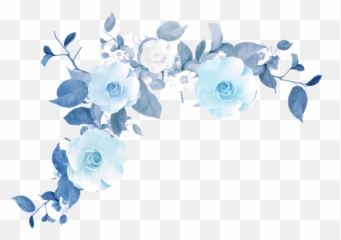 Download Watercolor Flowers Tumblr Png - Blue Emoji