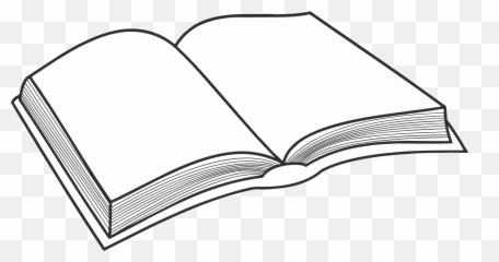 Open Book Clipart Png - Art Black And White Emoji