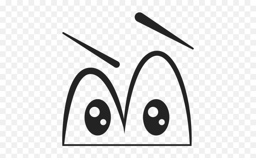 Confused Emoticon Eyes Cartoon - Transparent Cartoon Eyes Emoji,Confused Emoticon