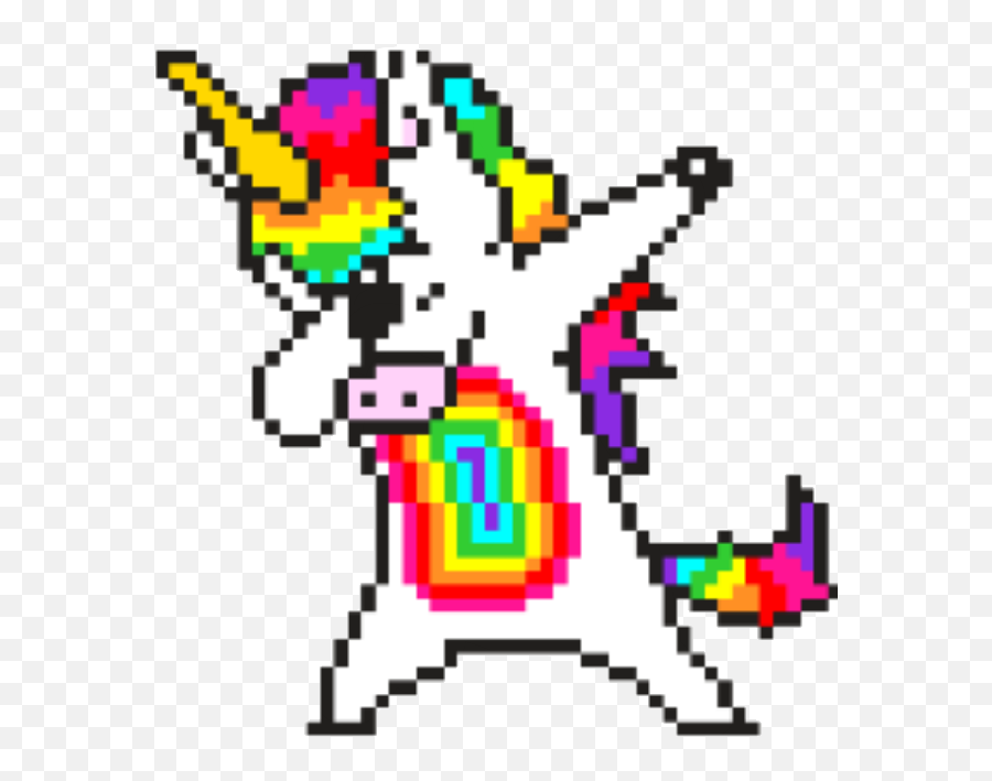 Facile Licorne Pixel Art Clipart - Unicorn Pixel Art Drawings Emoji,Confetti Emoji Png