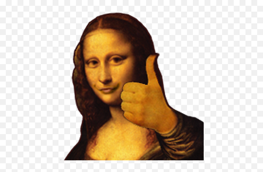 Mona Emoji - Mona Lisa Thumbs Up,Thumbs Up Emoji Keyboard