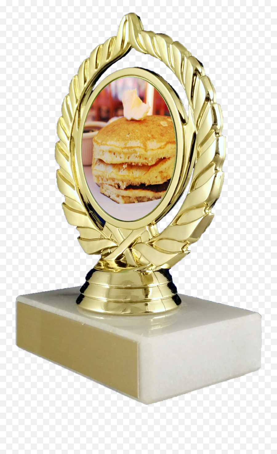 Pancake Trophy On Marble Base - Trophy Emoji,Crepe Emoji