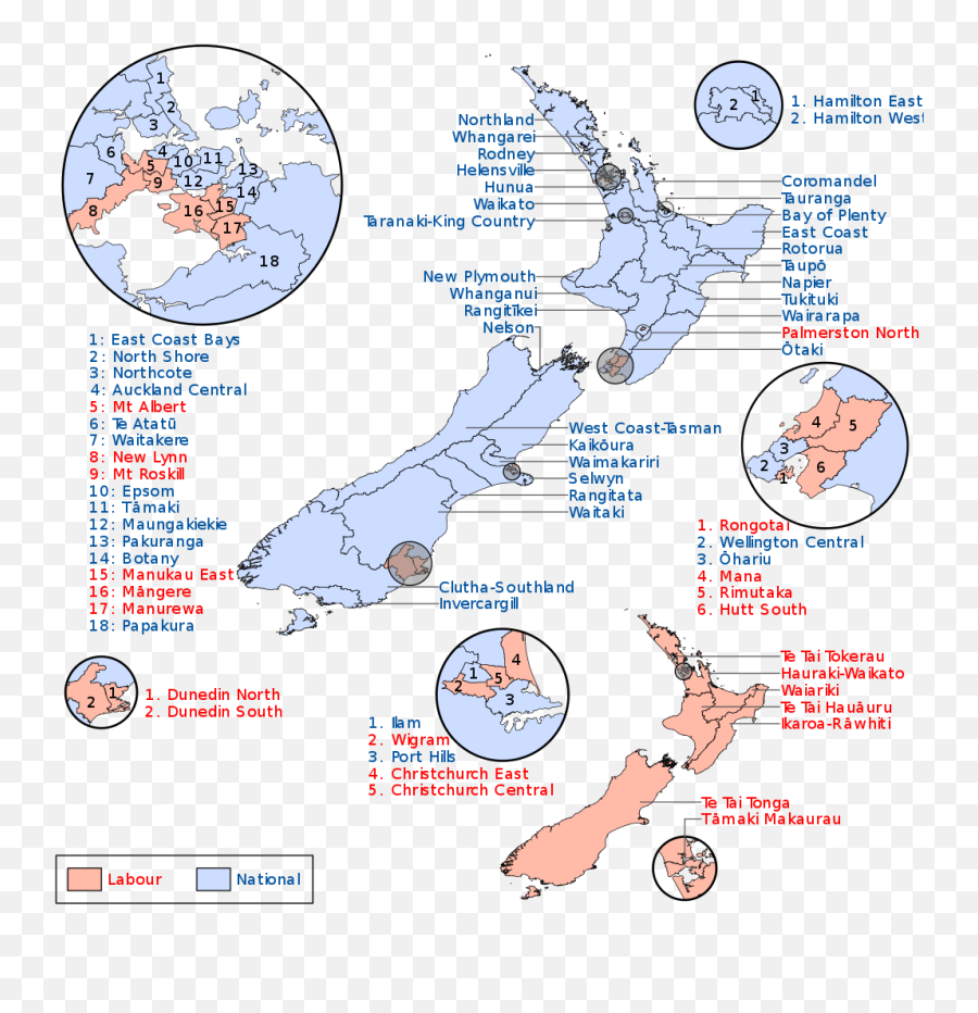 New Zealand Party Vote Map 2008 - Cartoon Emoji,West Coast Emoji