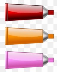 Cat Minyak Tabung Dalam Warna Yang - Toothpaste Tube Red Colour Emoji