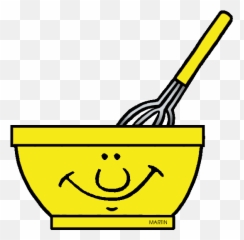 Bowl With Spoon Clipart - Baking Black And White Emoji