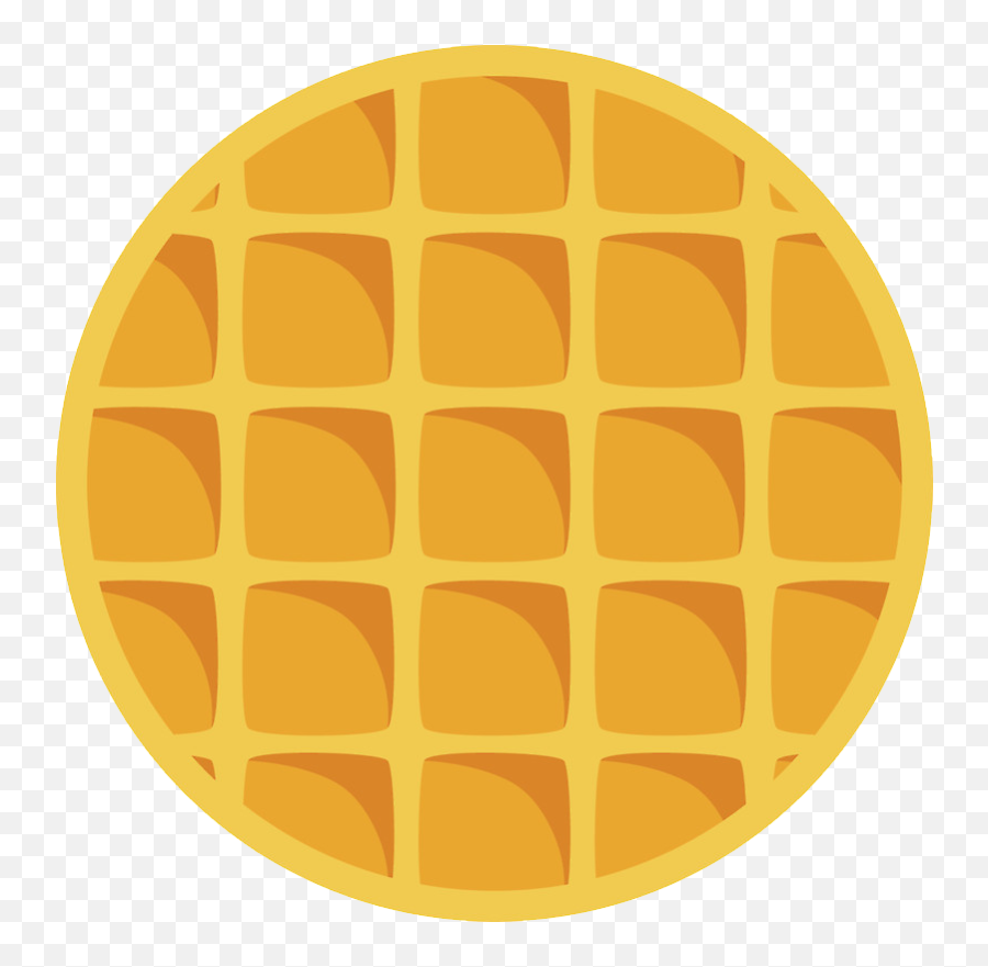 Transparent Background Waffle Clipart Png - Circle Waffle Clip Art Emoji,Waffle Emoji