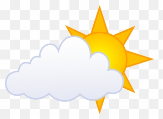 Clouds Clipart Partly Cloudy - Partly Cloudy Clipart Emoji,Thunderstorm Emoji