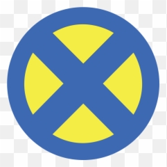 X Men Logo Clipart - Xmen Logo Blue And Yellow Emoji,X Men Emoji