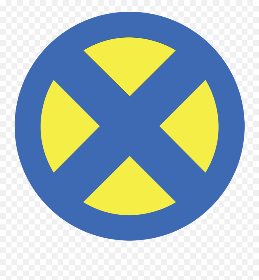 X Men Logo Clipart - Xmen Logo Blue And Yellow Emoji,X Men Emoji