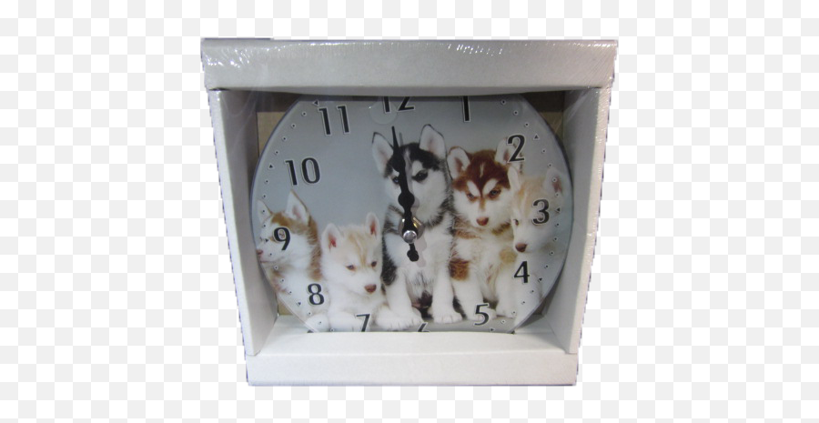 Clocks - Huskey Dog Family Emoji,Car Clock Emoji