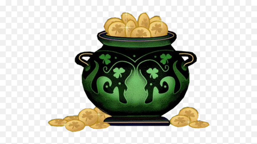 Pot Of Gold - Gif Happy St Patrick Emoji,Pot Of Gold Emoji
