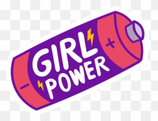 Girl Power Battery Sticker - Mania Clip Art Emoji