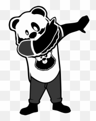 Custom Bearded Unisex Hoodie Artistshot - Panda Dab Png Happy Emoji