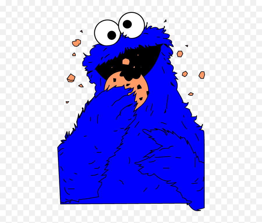 Cookie Monster Eating Cookies - Cartoon Cookie Monster Drawing Emoji,Cookie Monster Emoji