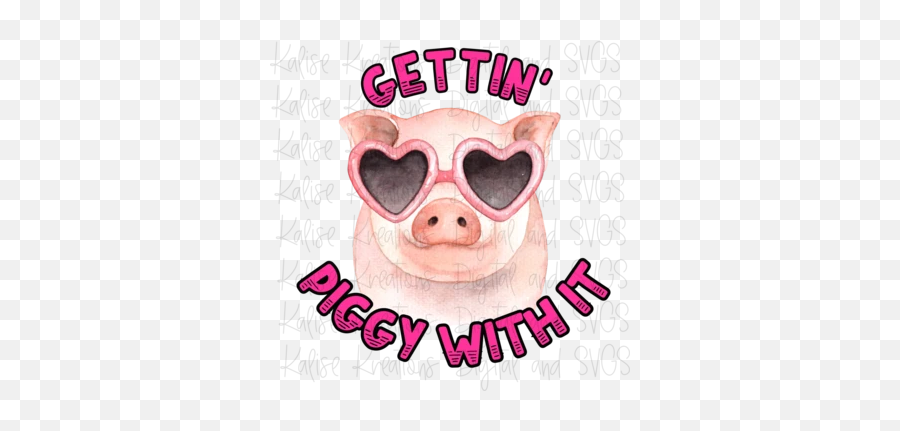Gettin Piggy With It Sublimation - Happy Emoji,Flying Pig Emoji