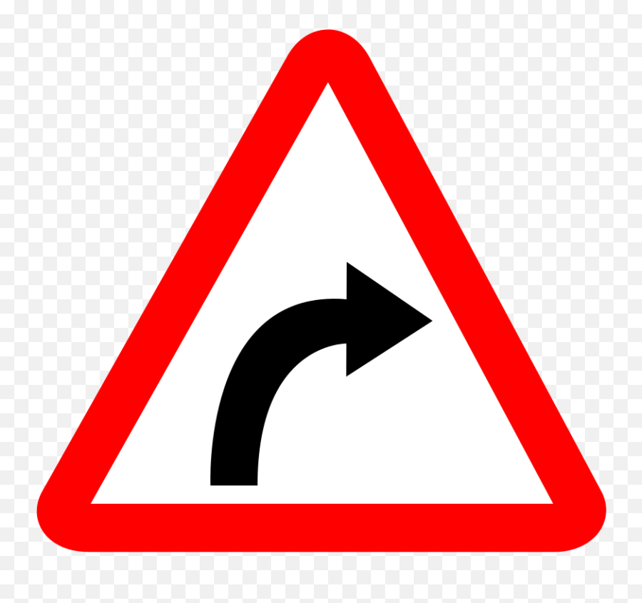 Right Hand Curve Sign - Right Turn Road Sign Emoji,Oyster Emoji