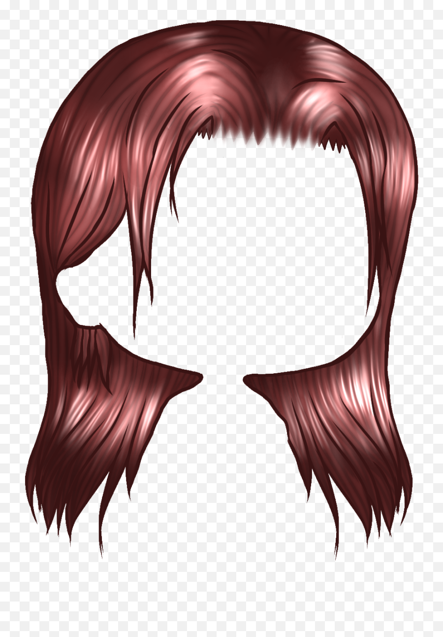 Gacha Gachalife Hair Auburn Wavy Red - Hair Emoji,Wavy Emoji