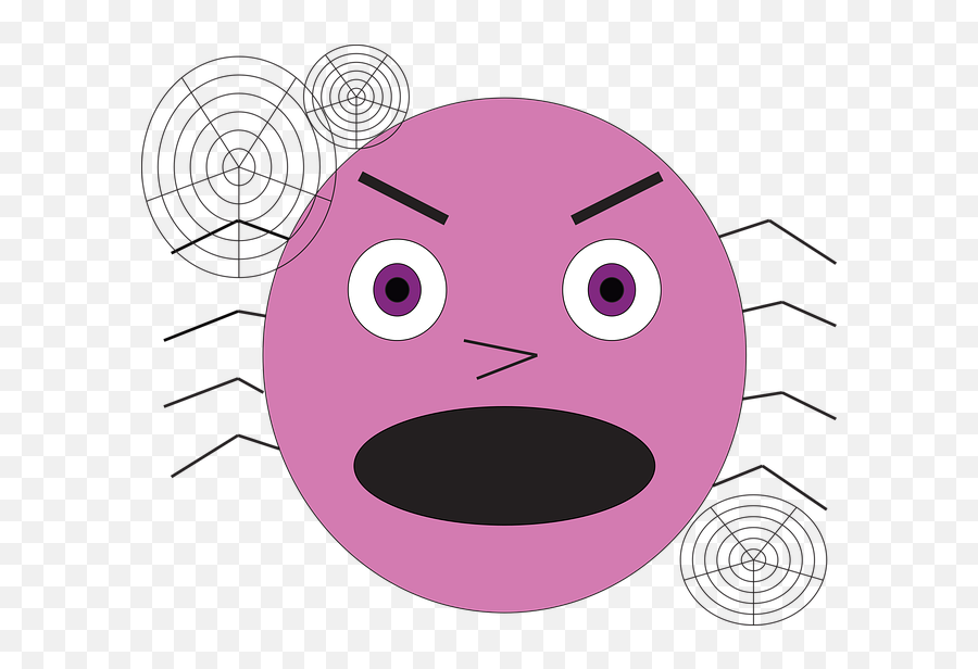Spider Emoji Scary - Circle,Spider Emoticon