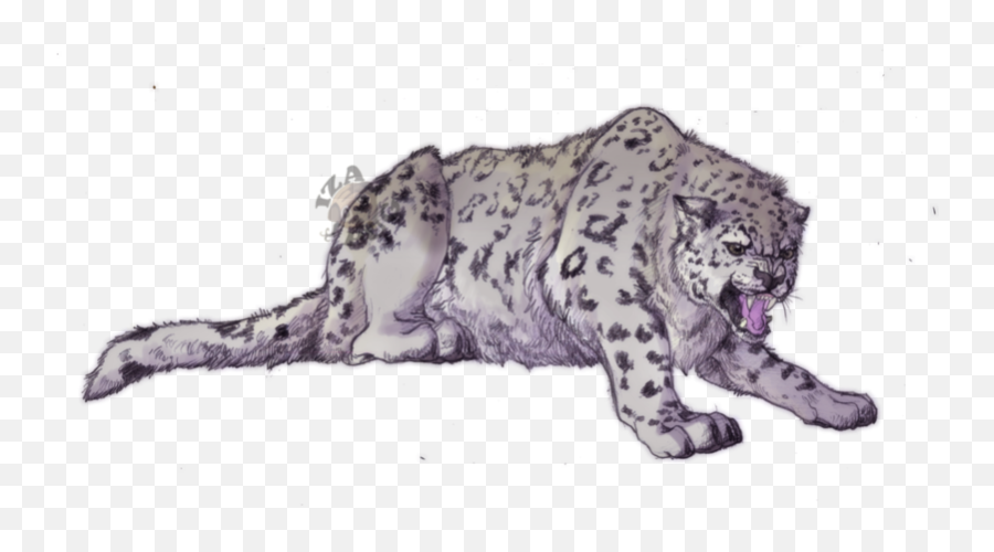 Png Angry Snow Leopard - Snow Leopard Transparent Background Emoji,Leopard Emoji