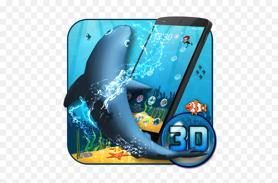 3d Spiny Deep Sharks Theme - Wholphin Emoji,Shark Emoji Android
