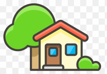 House With Garden Emoji Icon - Transparent Background House Emoji,House Emoji