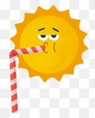 Weather Drinking Sticker By Mauro Gatti - Smiley Emoji,Koala Emoji Snapchat