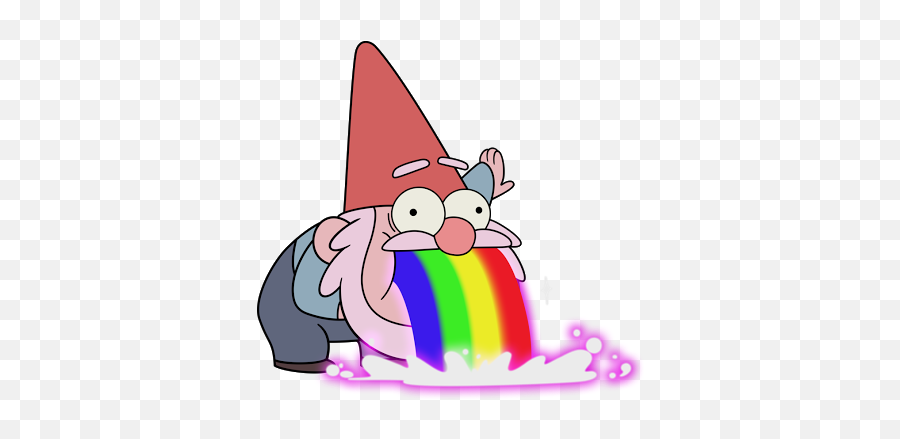 Kawaii Gnome Rainbowsick Freetoedit - Gravity Falls Gnomo Vomitando Arco Iris Emoji,Gnome Emoji