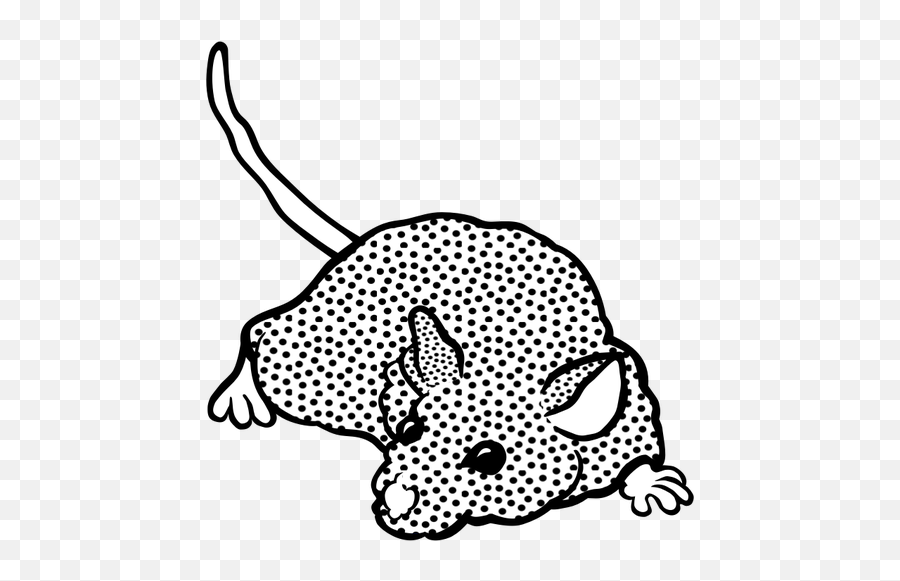 Clip Art Of Spotty Mouse In Black And - Black And White Drawing Kudrati Emoji,Emoji Minnie Mouse