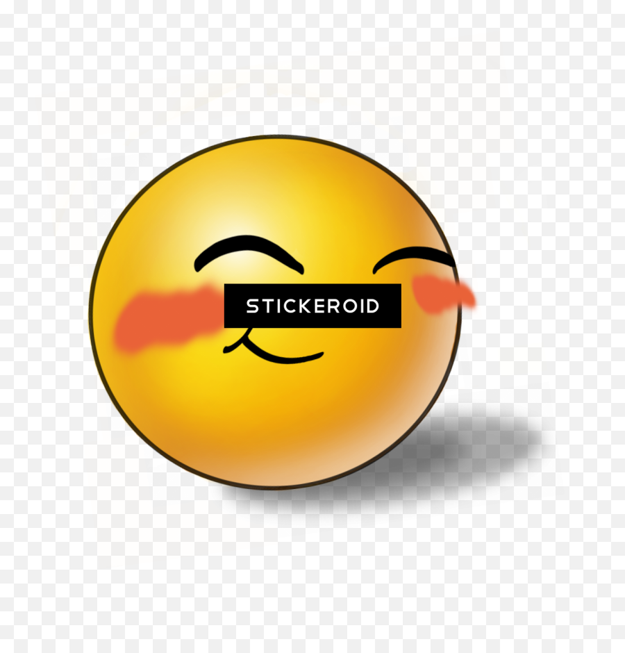Download Hd Blushing Emoji - Circle,Emoji Blushing