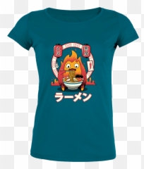 Anime Demon Png - Vincent Trinidad Fire Demon Ramen Tshirt Moving Castle Emoji,Ramen Emoji
