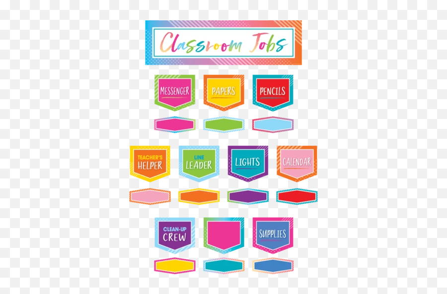 Confetti Classroom Jobs Mini Bulletin Board U2014 Shop - Colorful Vibes Classroom Emoji,Emoji Bulletin Board