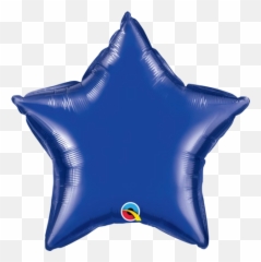 Standard Dark Blue - Red Star Foil Balloon Emoji,Shining Star Emoji