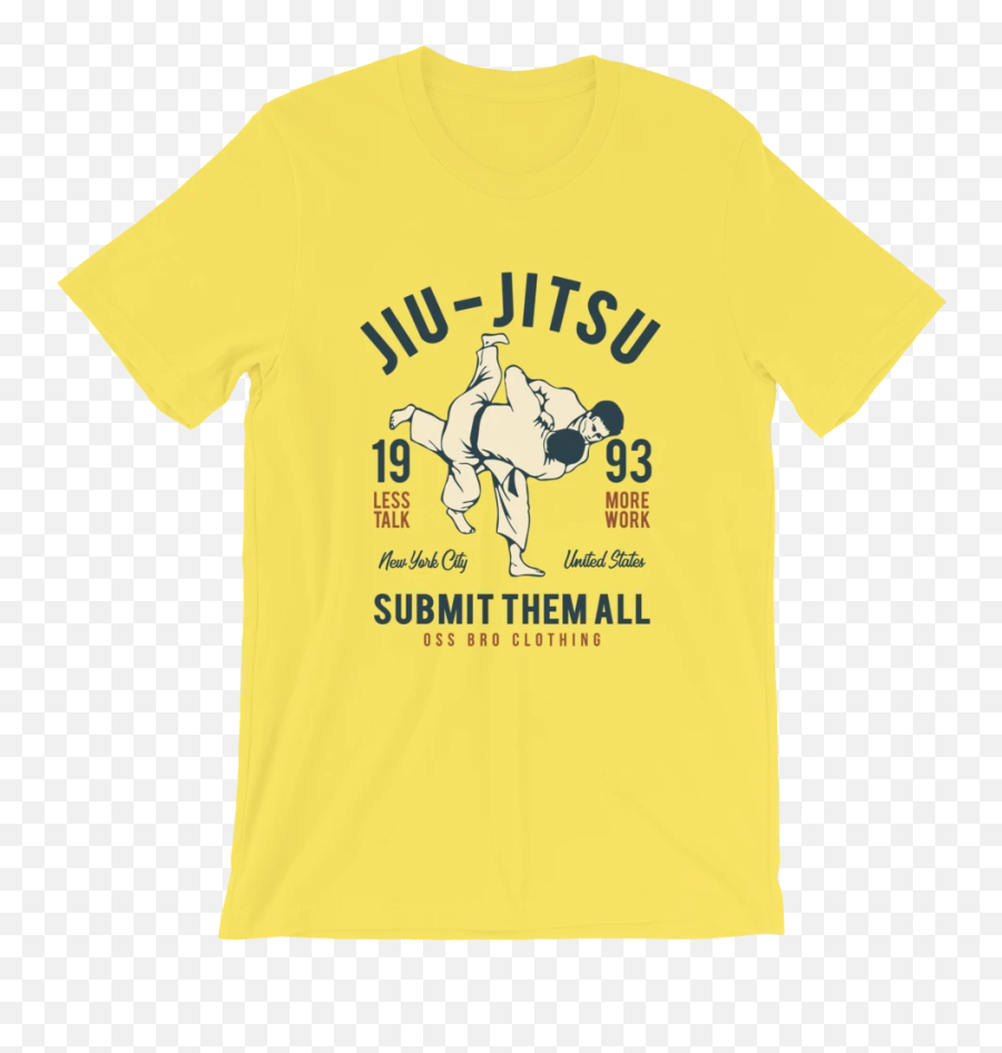 Bjj Emoji Tee U2013 Oss Bro - Lemon Yellow T Shirt,Bro Emoji