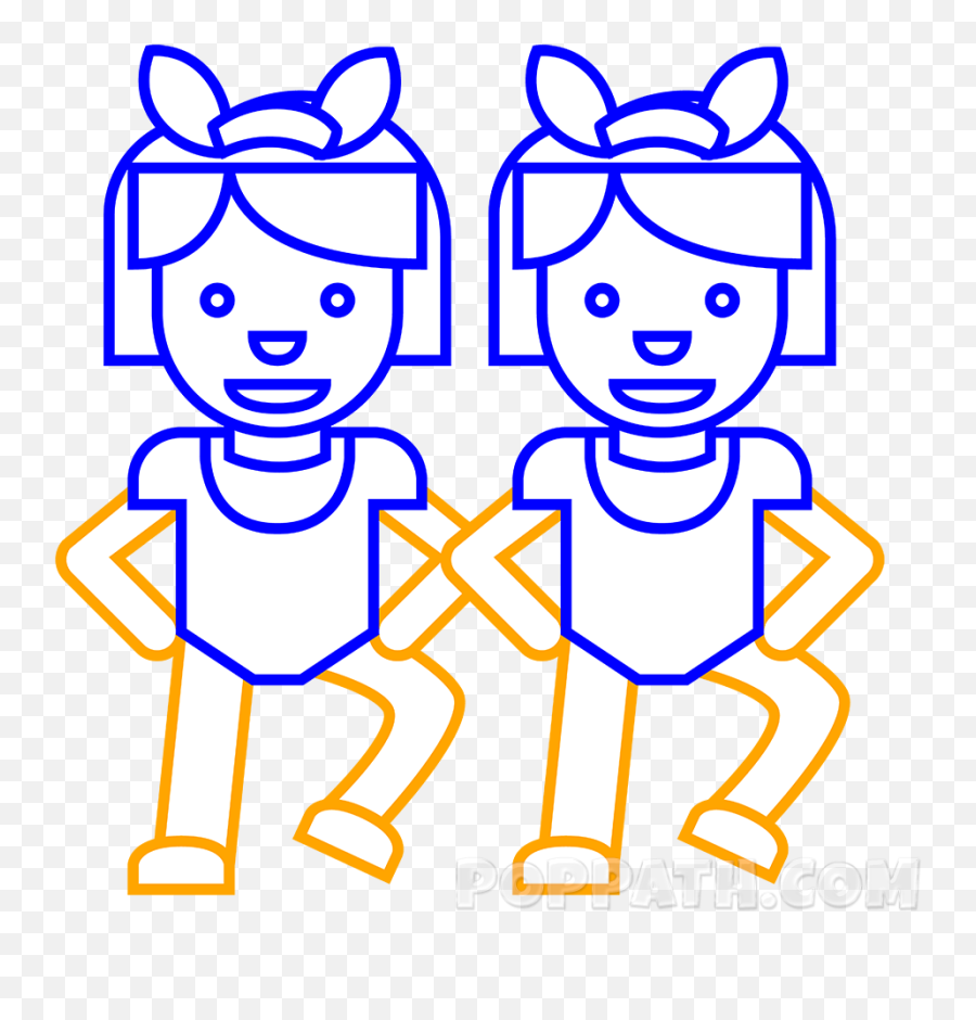 How To Draw Women With Bunny Ears Emoji U2013 Pop Path - Girl Emoji Black And White,Outline Emojis