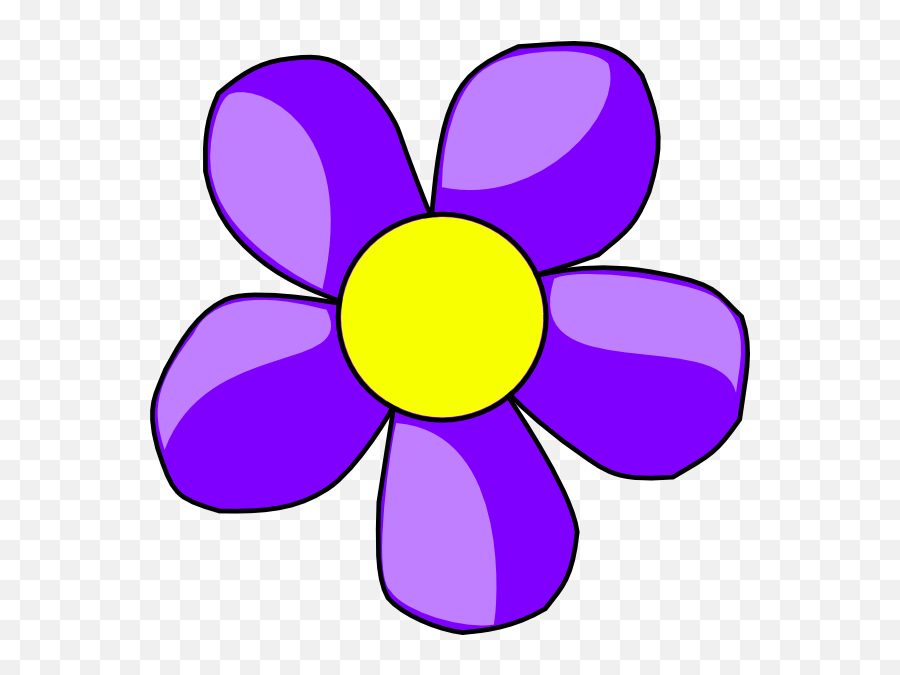 Flower Clipart Purple Flower Purple - Blue Flower Clip Art Emoji,Violet Flower Emoji