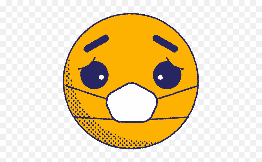 Sad Emoji With Face Mask Flat - Feng Shui Icon Png,Emoji With Blue Head