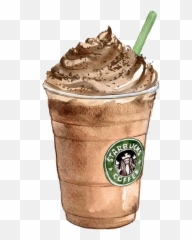 Download Cartoon Starbucks Png Transparent Png - Uokplrs Cold Coffee With Ice Cream Png Emoji,Frappe Emoji