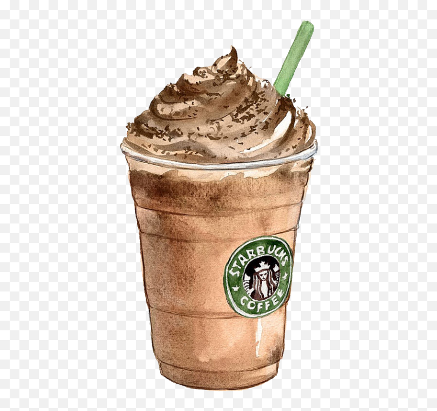 Download Cartoon Starbucks Png Transparent Png - Uokplrs Cold Coffee With Ice Cream Png Emoji,Frappe Emoji