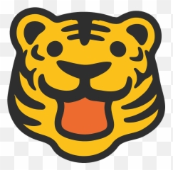 Tiger Face Emoji Clipart - Tiger Emoticon,Tiger Emoji