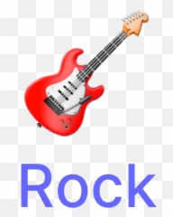 Rock - Emoji Apple Red Guitar,Jackass Emoji