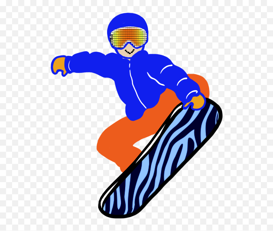 Snowboarder Blue Hat - Snowboarding Clipart Png Emoji,Snowboard Emoji