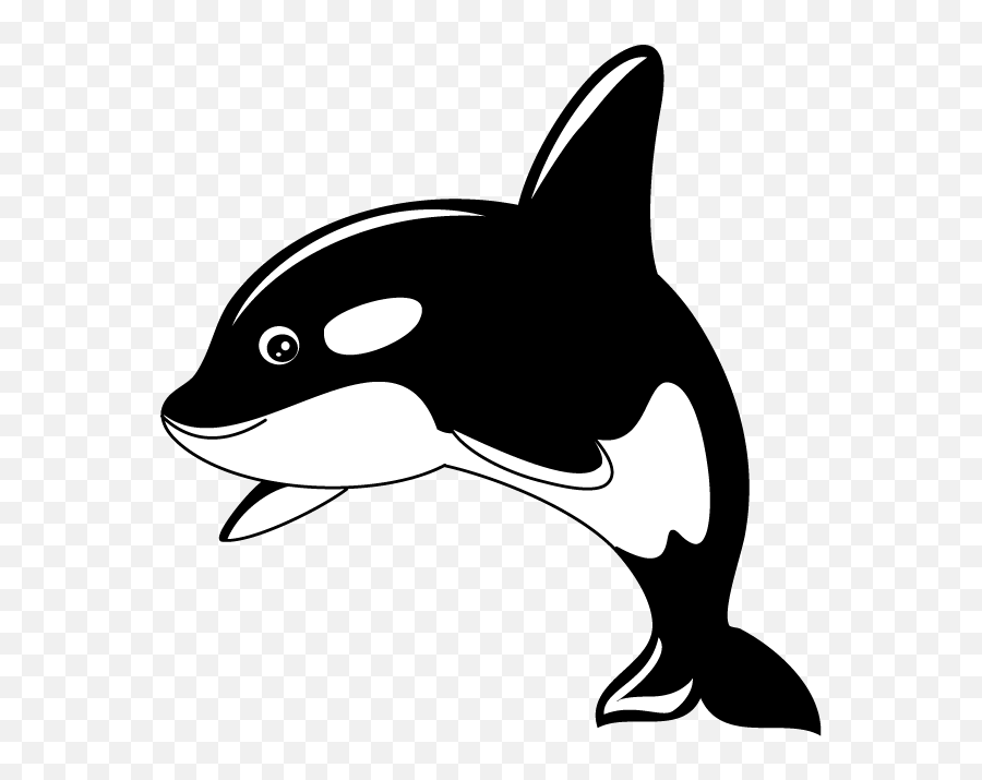 Orca Clipart Drawing Orca Drawing - Cartoon Killer Whale Clipart Emoji,Orca Emoji
