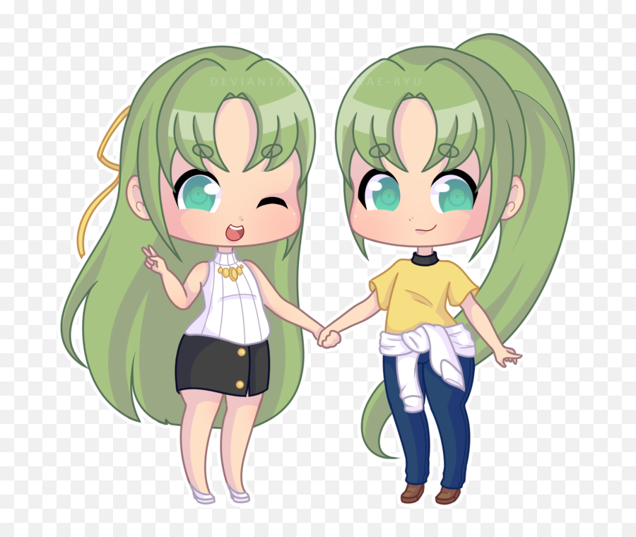 Sonozaki Twins - Cartoon Emoji,Nae Nae Emoji