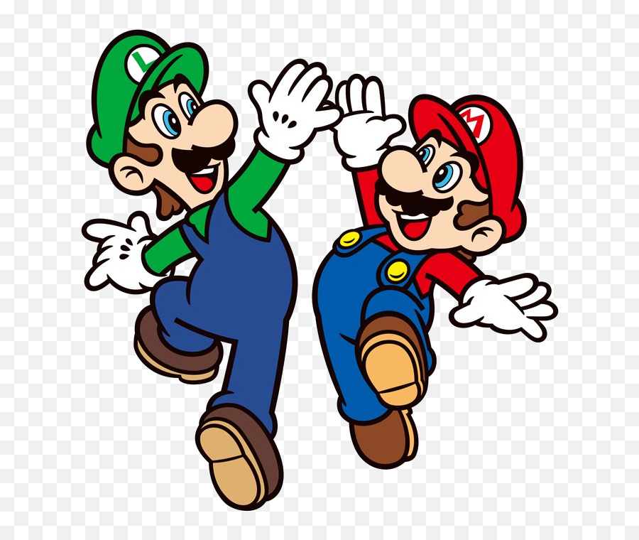 High 5 Clipart - Mario And Luigi 2d Emoji,Hi Five Emoji